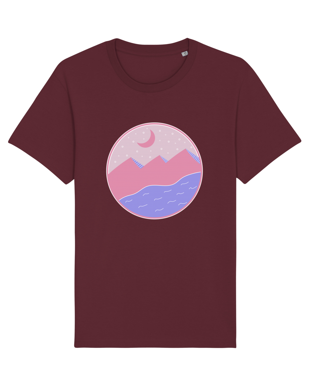 Tricou mânecă scurtă Unisex Rocker Burgundy