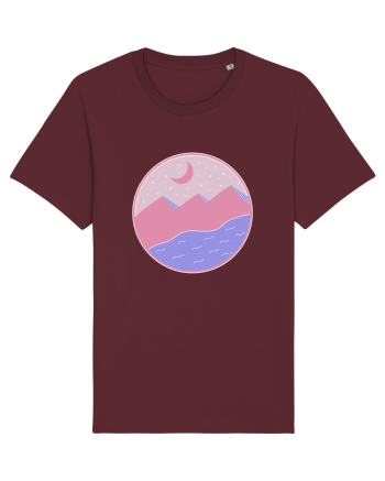 Pyramids - flat style Burgundy