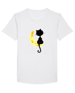 Pisica lunatica Tricou mânecă scurtă guler larg Bărbat Skater