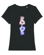 F-Twins Tricou mânecă scurtă guler larg fitted Damă Expresser