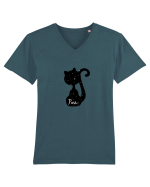 Pisica nocturna Tricou mânecă scurtă guler V Bărbat Presenter