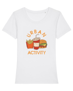Activitate Urbană Tricou mânecă scurtă guler larg fitted Damă Expresser