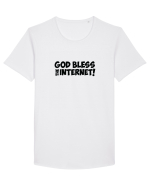 God Bless the Internet! Tricou mânecă scurtă guler larg Bărbat Skater