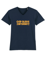God Bless the Internet! Tricou mânecă scurtă guler V Bărbat Presenter