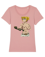 Sexy Melodias Tricou mânecă scurtă guler larg fitted Damă Expresser