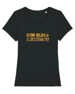 God Bless the Internet! (grunge) Tricou mânecă scurtă guler larg fitted Damă Expresser
