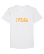 God Bless the Internet! (grunge) Tricou mânecă scurtă guler larg Bărbat Skater