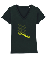 blah, blah, blah, clothes Tricou mânecă scurtă guler V Damă Evoker