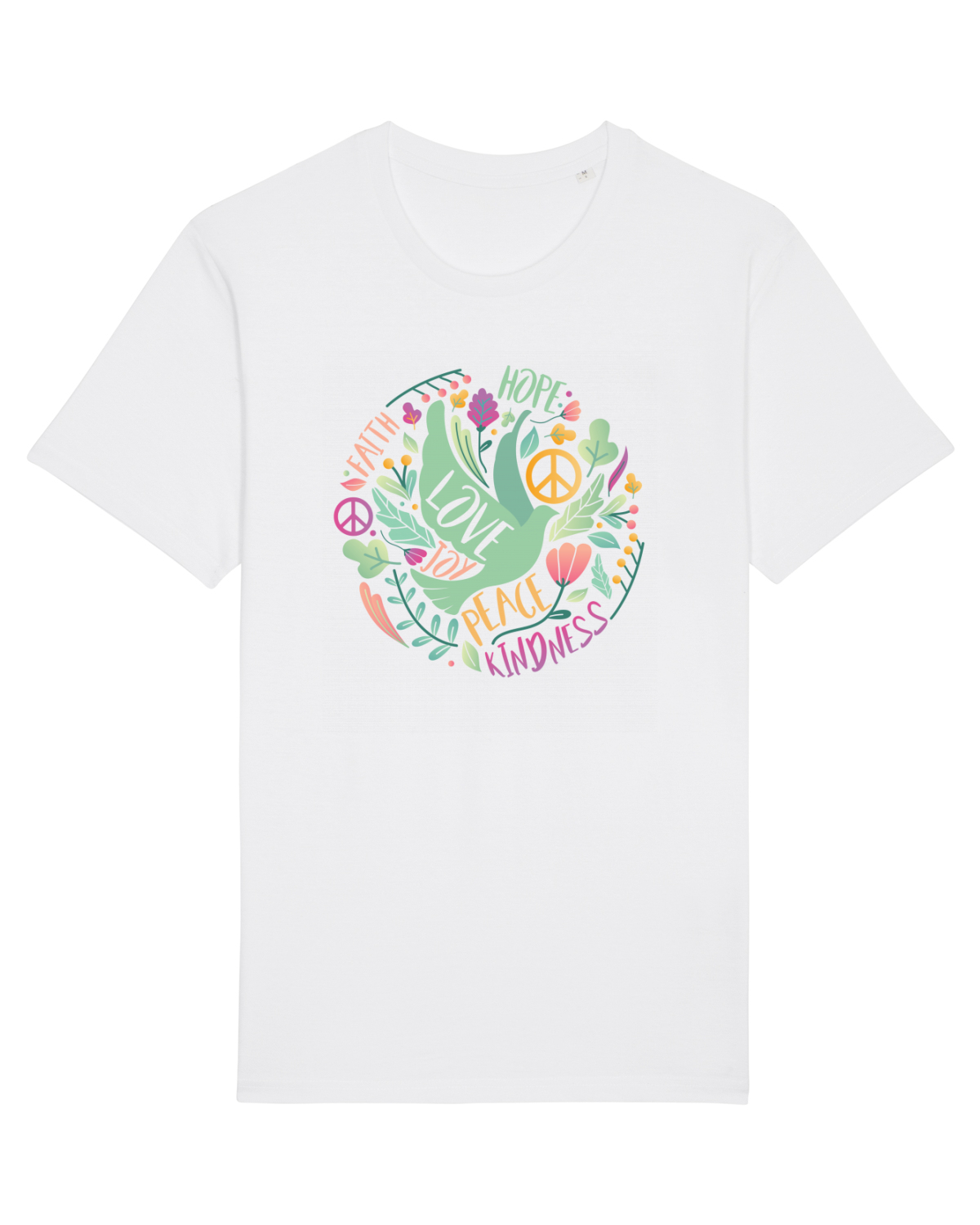 Tricou mânecă scurtă Unisex Rocker White
