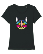 Urban Cat  Tricou mânecă scurtă guler larg fitted Damă Expresser