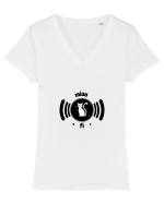 wi-fi cat Tricou mânecă scurtă guler V Damă Evoker