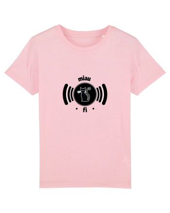 wi-fi black cat Cotton Pink