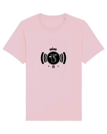 wi-fi black cat Cotton Pink