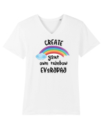 Curcubeu Tricou mânecă scurtă guler V Bărbat Presenter