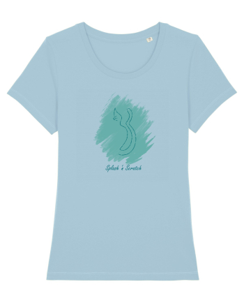 Cat Splash Green Sky Blue