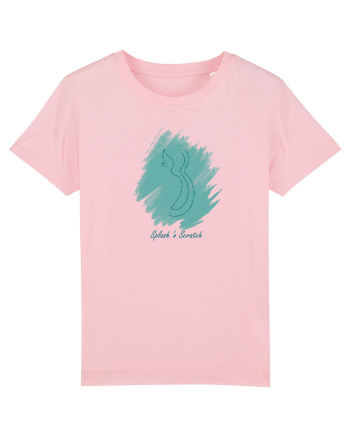 Cat Splash Green Cotton Pink