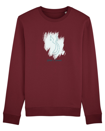 Cat Splash Blue Burgundy