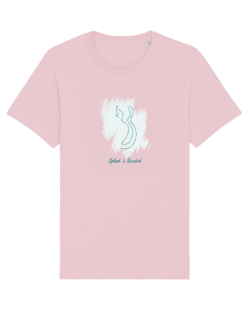 Cat Splash Blue Cotton Pink