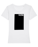 BRUH Tricou mânecă scurtă guler larg fitted Damă Expresser