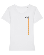 got milk? Tricou mânecă scurtă guler larg fitted Damă Expresser