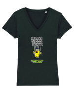 Be happy for this moment, this moment is your life Tricou mânecă scurtă guler V Damă Evoker