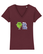I'll do it all I can! Tricou mânecă scurtă guler V Damă Evoker