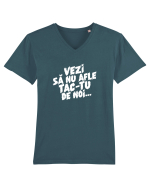 Vezi să nu afle tac-tu de noi... Tricou mânecă scurtă guler V Bărbat Presenter
