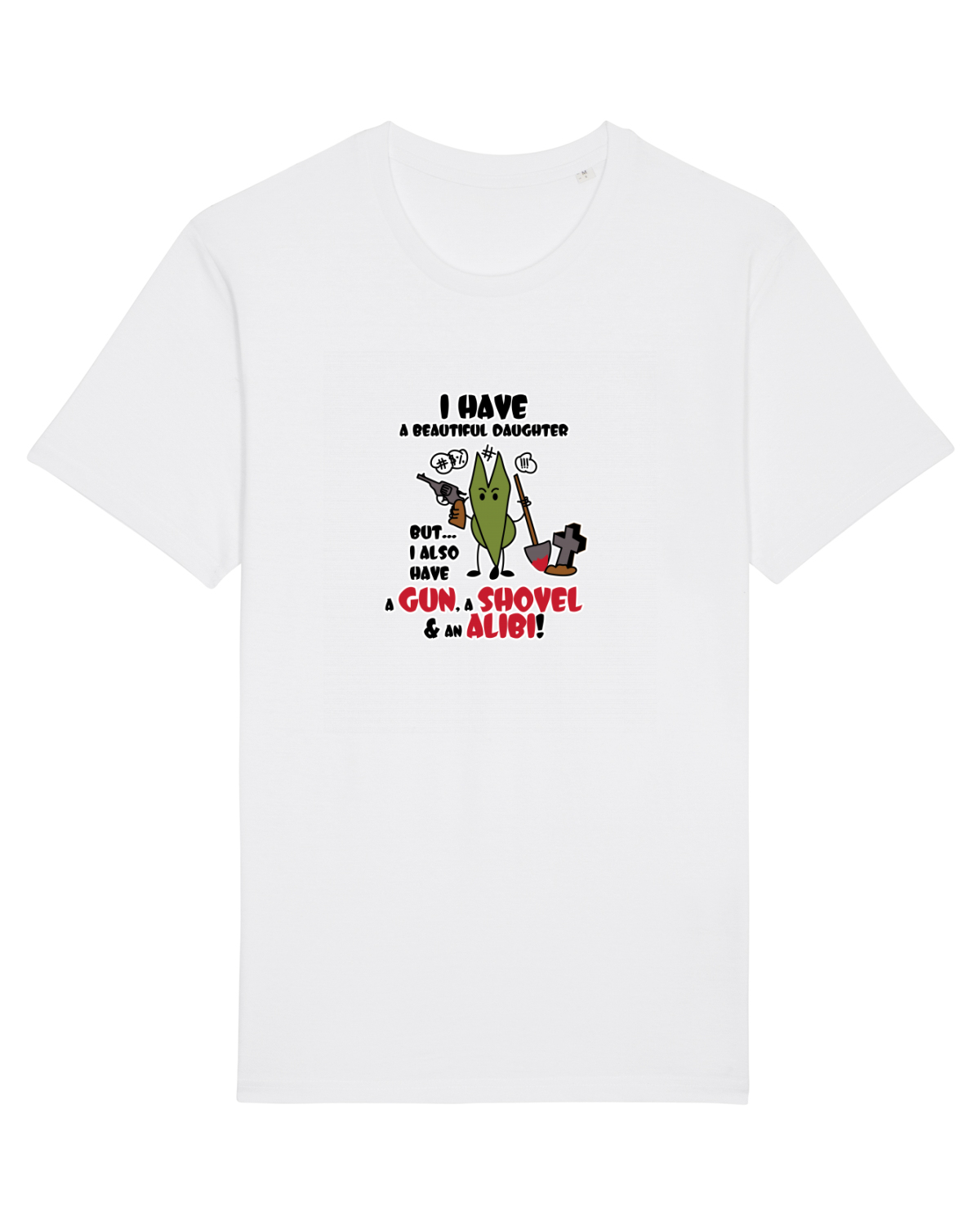 Tricou mânecă scurtă Unisex Rocker White