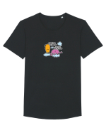How long is forever? ... Sometimes, just one second! Tricou mânecă scurtă guler larg Bărbat Skater