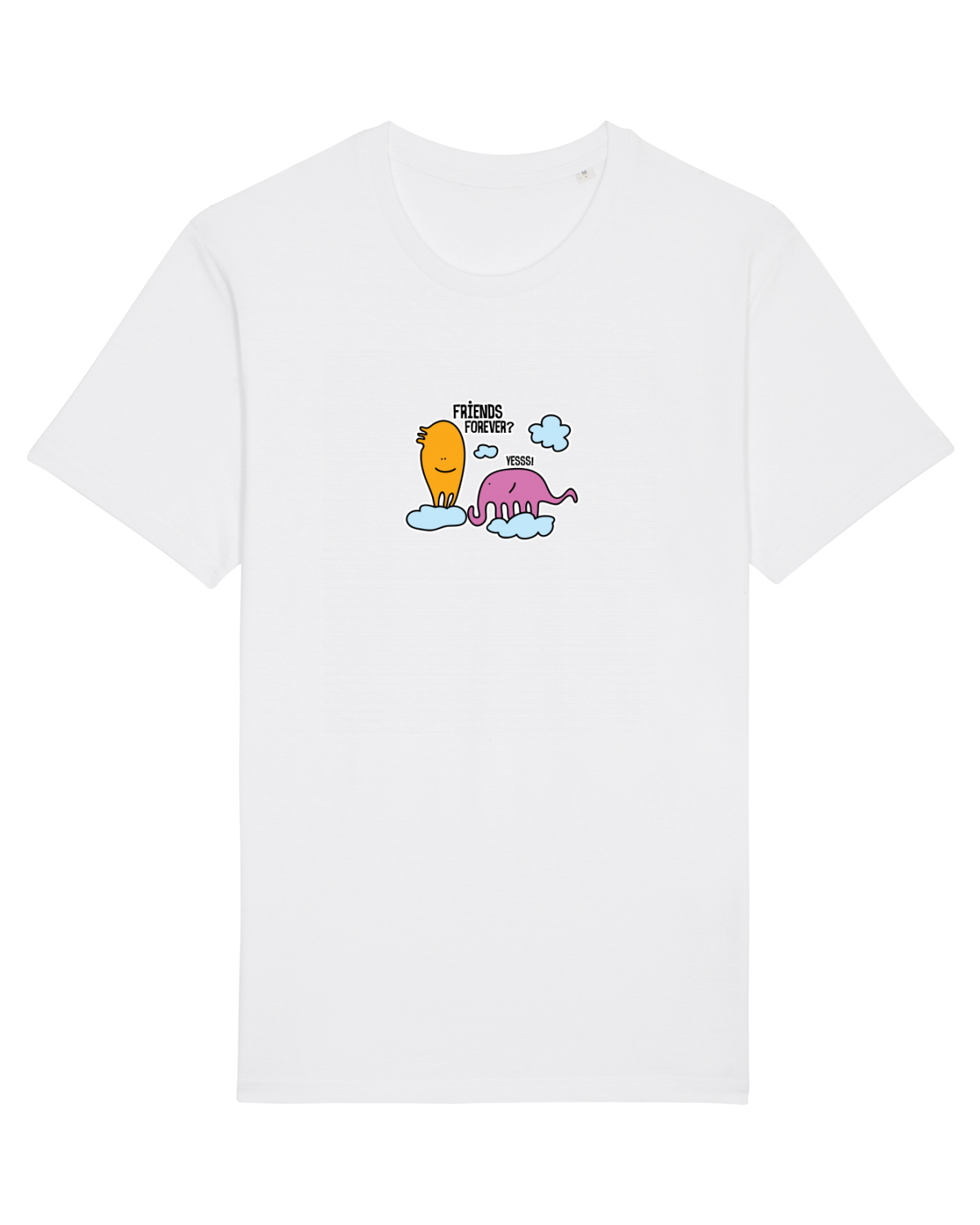 Tricou mânecă scurtă Unisex Rocker White