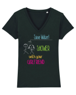 Salvează apa Tricou mânecă scurtă guler V Damă Evoker