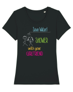 Salvează apa Tricou mânecă scurtă guler larg fitted Damă Expresser