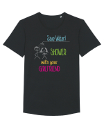 Salvează apa Tricou mânecă scurtă guler larg Bărbat Skater