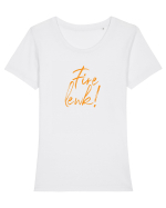 Fire lewk! Tricou mânecă scurtă guler larg fitted Damă Expresser