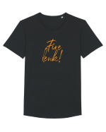 Fire lewk! Tricou mânecă scurtă guler larg Bărbat Skater