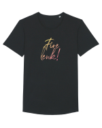 Fire lewk! Tricou mânecă scurtă guler larg Bărbat Skater