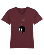 smiley bomb  Tricou mânecă scurtă guler V Bărbat Presenter