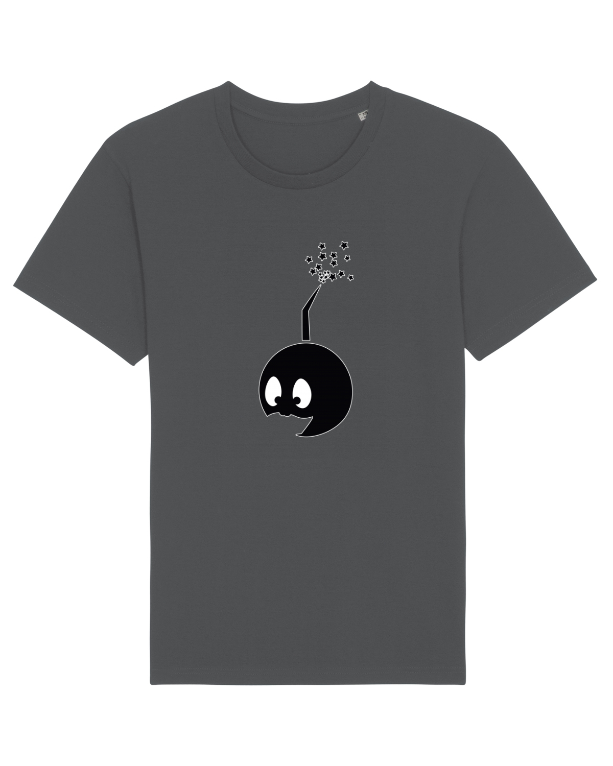 Tricou mânecă scurtă Unisex Rocker Anthracite