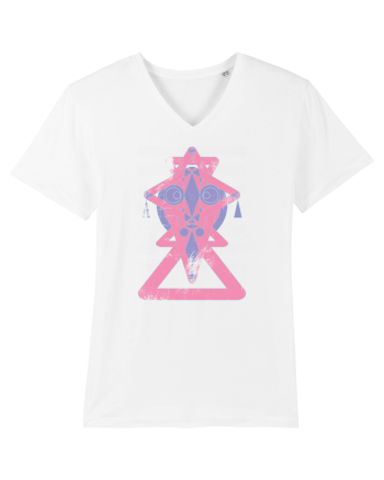 geometric mask White