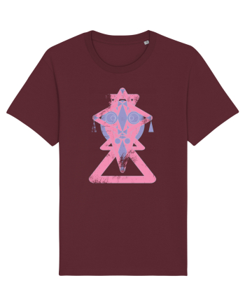geometric mask Burgundy
