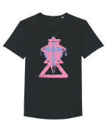 geometric mask Tricou mânecă scurtă guler larg Bărbat Skater