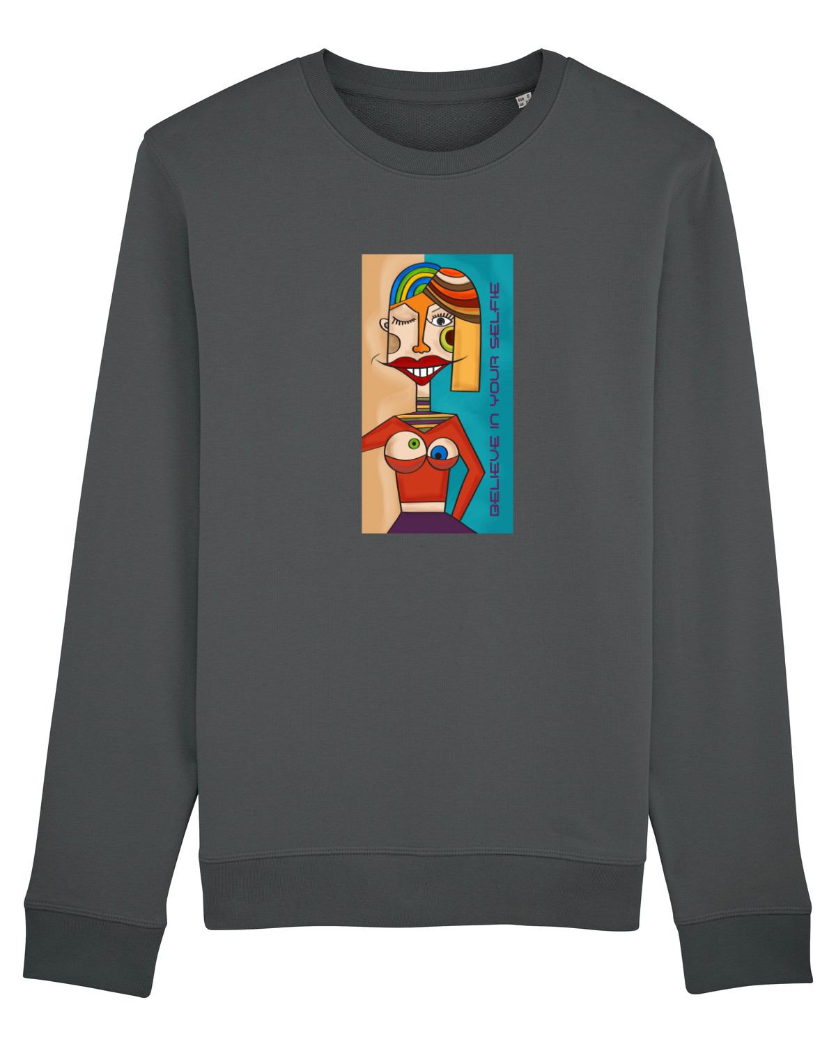 Bluză mânecă lungă Unisex Rise Anthracite