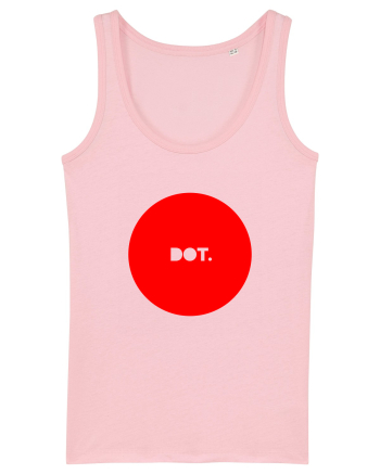 Red  DOT. Cotton Pink