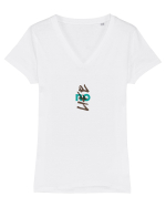 NO life Tricou mânecă scurtă guler V Damă Evoker