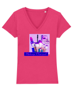Makeup Obsessed Tricou mânecă scurtă guler V Damă Evoker