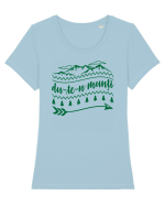Du-te-n munți Tricou mânecă scurtă guler larg fitted Damă Expresser