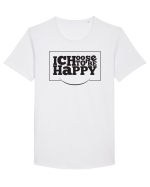Fericit Tricou mânecă scurtă guler larg Bărbat Skater