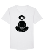 Ochi meditativ Tricou mânecă scurtă guler larg Bărbat Skater