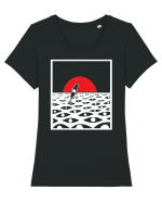 Mare de  priviri Tricou mânecă scurtă guler larg fitted Damă Expresser