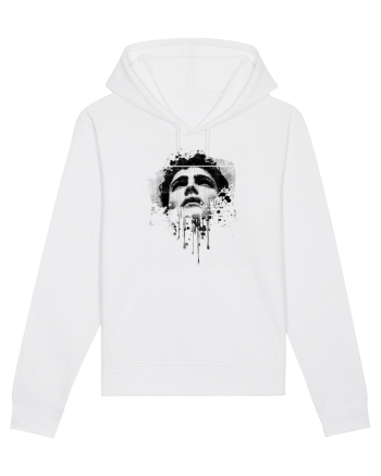 Boy looking up - dripping mask White